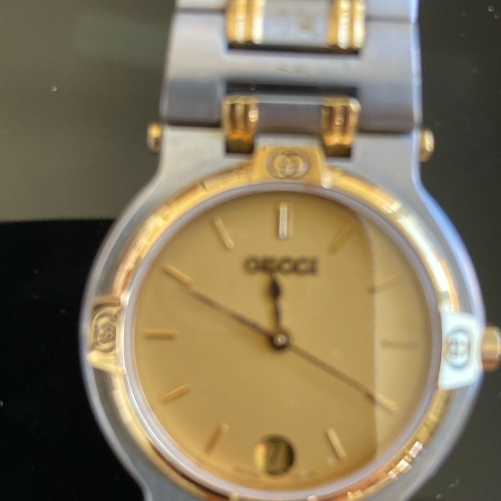 Gucci Gold and Silver 9000M Watch - Picture 2 of 6
